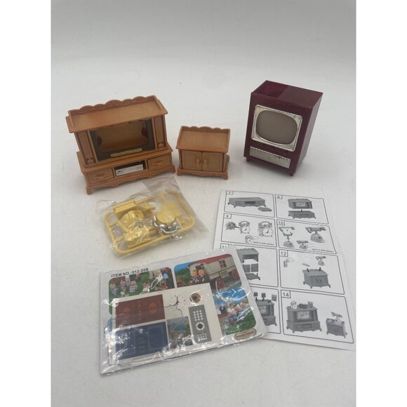Anbeiya Family Miniature Dollhouse Furniture Set With Assembly & Stickers - Picture 1 of 16